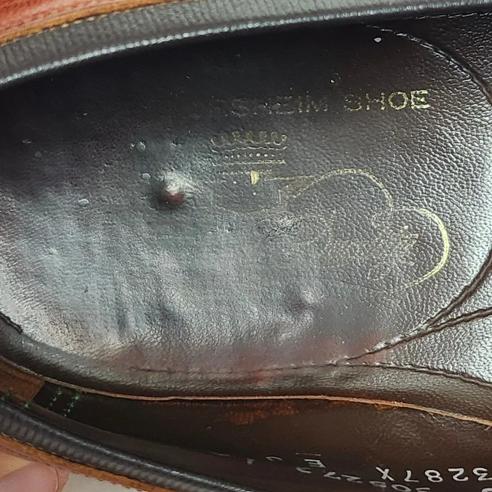 Vintage Florsheim Imperial Brown Leather Tassel Loafers Goodyear 10D 93287